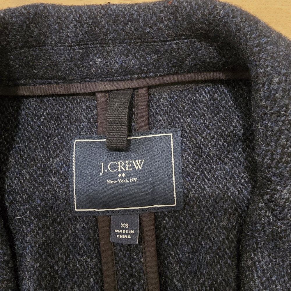 J. Crew Navy Blue Wool Blend Blazer Size XS - Picture 8 of 10